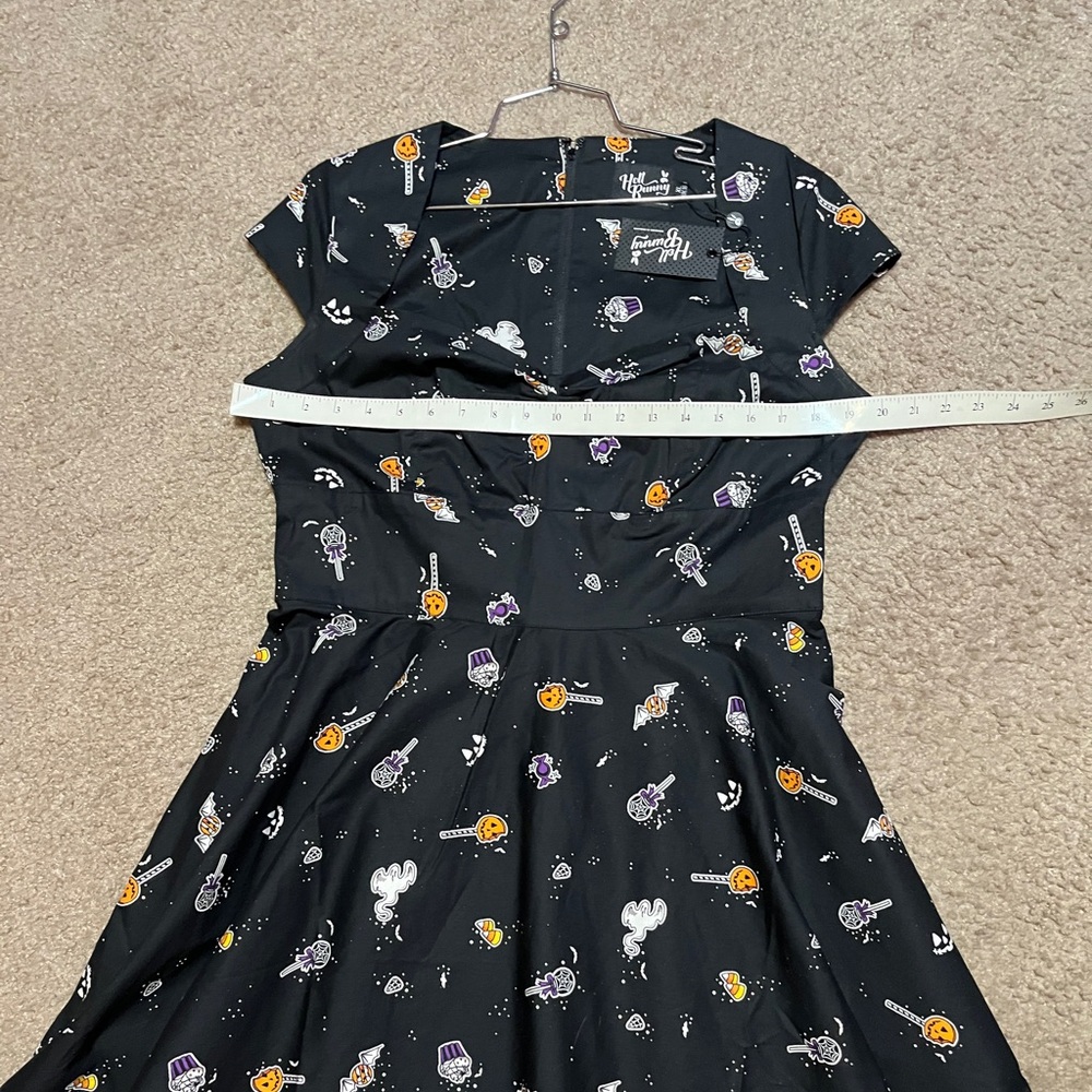 Hell Bunny Trick or Treat 50’s Dress Halloween Candy print - Picture 8 of 8
